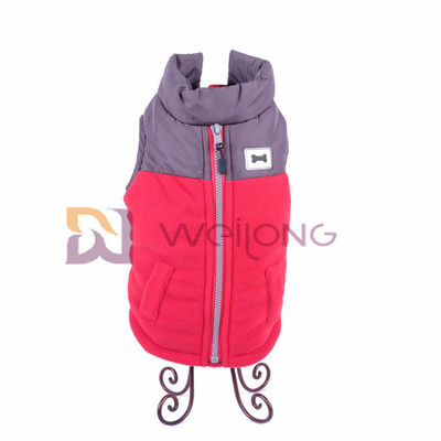 Polar Fleece Waterproof Windproof Turtleneck Pet Jaket Faux Zipper Jaket Anjing