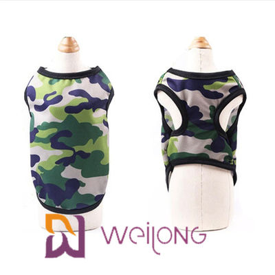 Kemeja Anjing Camo Pakaian Hewan Peliharaan Kaos Polos Tanpa Lengan Warna-warni Mesh Bernapas