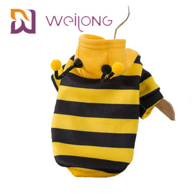 Apis Florea Pakaian Hewan Peliharaan Strip Lebah Kostum Lucu Anjing Hoodie Pakaian
