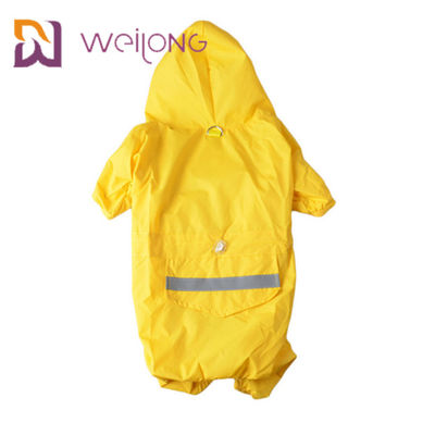 PU Kulit Jaket Jas Hujan Anjing Kuning Ringan Tahan Angin Lapisan MESH