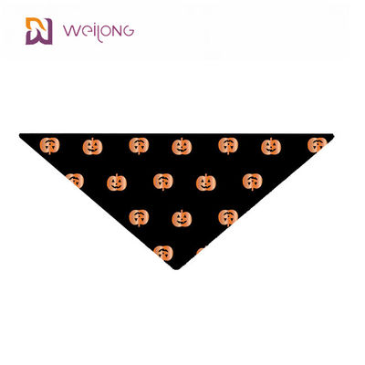 Labu Halloween Syal Anjing Bandana Segitiga Oto Aksesoris Syal Digital Printing