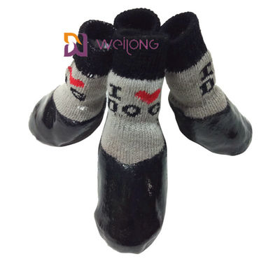 Kaus Kaki Hewan Peliharaan Tahan Air Dengan Tali Karet Sole Gripper Outdoor Anti Slip Dog Socks Boot