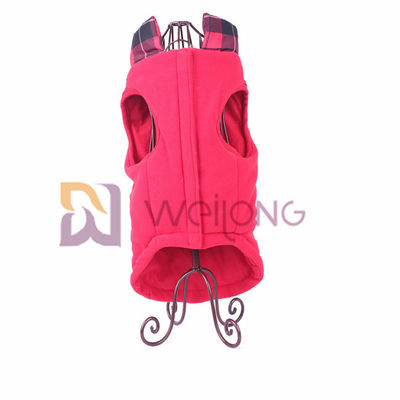 Loop Kulit Sapi Tanduk Anjing Jaket Bawah Velcro / Mantel Anjing Hangat Pembukaan Palsu