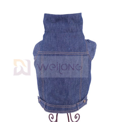 100% Poly Berber Pet Denim Jacket Anjing Musim Dingin Jaket Jean Biru