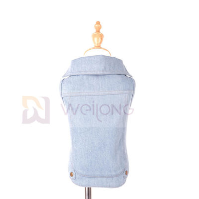 Musim Semi Musim Panas Mantel Hewan Peliharaan Biru Vintage Dicuci Jaket Denim Hewan Peliharaan Untuk Kucing Anjing