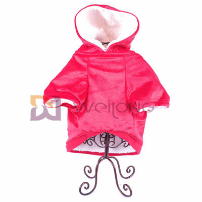Musim Gugur Mengkilap Velour Pet Hoodie Lembut Dan Hangat BSCI natal anjing jaket Mantel