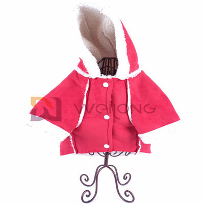 Pakaian Hewan Peliharaan Kulit Imitasi Hangat Musim Gugur Raw Edge Cute Pet Hoodie