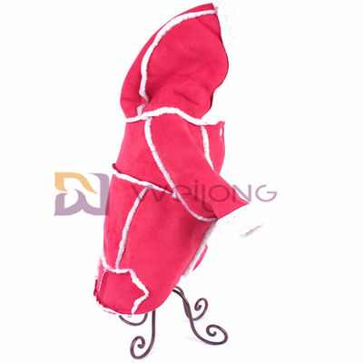 Pakaian Hewan Peliharaan Kulit Imitasi Hangat Musim Gugur Raw Edge Cute Pet Hoodie