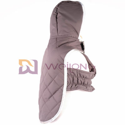Mantel Anjing Patch Reflektif Dengan Kerudung Velcro Pembukaan Taslan Quilting Pet Jaket