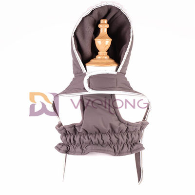 Mantel Anjing Patch Reflektif Dengan Kerudung Velcro Pembukaan Taslan Quilting Pet Jaket