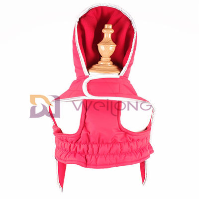 Taslan Quilting Patch Hoodie Reflektif Jaket Anjing Velcro Pembukaan Pet Hoodie