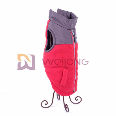 Polar Fleece Waterproof Windproof Turtleneck Pet Jaket Faux Zipper Jaket Anjing