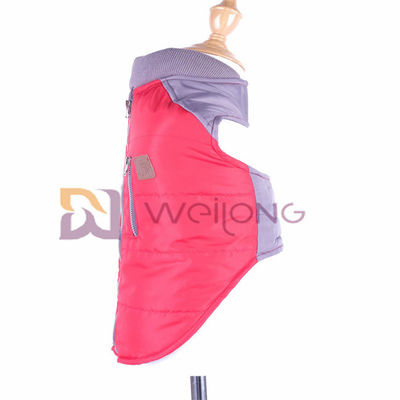 Faux Zipper Pocket Velcro Membuka Jaket Hewan Peliharaan Untuk Anjing Musim Gugur / Musim Dingin