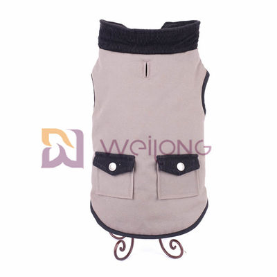 Kelas Atas 100% Katun Kanvas Anjing Jaket Kotak-kotak Saku Kancing Perak Sejati XS S M L XL