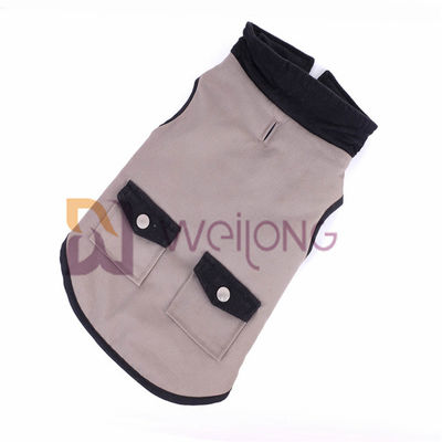 Kelas Atas 100% Katun Kanvas Anjing Jaket Kotak-kotak Saku Kancing Perak Sejati XS S M L XL