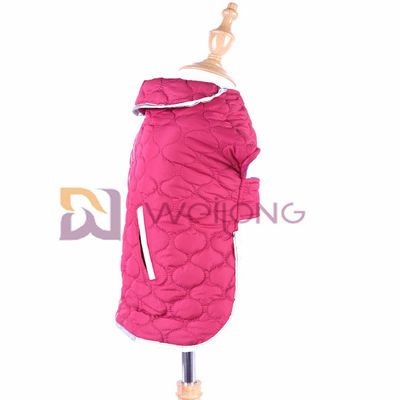 Mantel Anjing Kotak-kotak Tahan Angin Reversibel Garis Reflektif Jaket Anjing Tahan Air Poli Pongee