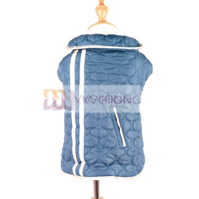 Mantel Anjing Kotak-kotak Tahan Angin Reversibel Garis Reflektif Jaket Anjing Tahan Air Poli Pongee