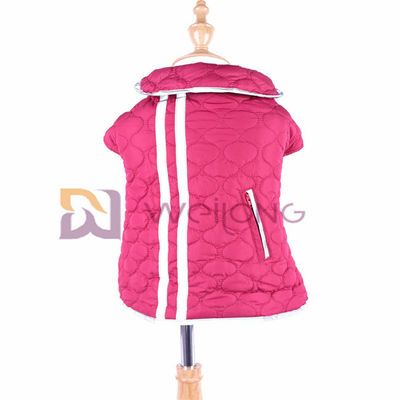 Mantel Anjing Kotak-kotak Tahan Angin Reversibel Garis Reflektif Jaket Anjing Tahan Air Poli Pongee