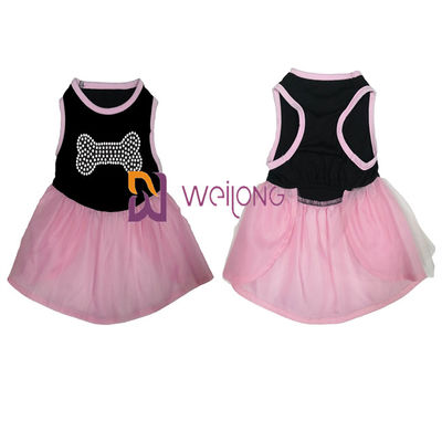 Rok Tulle Hot Berlian Imitasi Halloween Gaun Hewan Peliharaan Tulle / CVC Jersey Anjing Berdandan