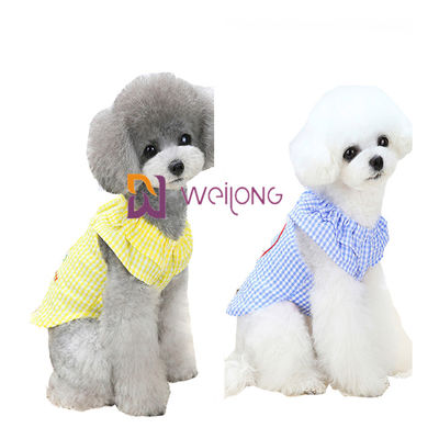 Karet Printing Warna Summer Seersucker Dog Puppy Dress XS S M L XL