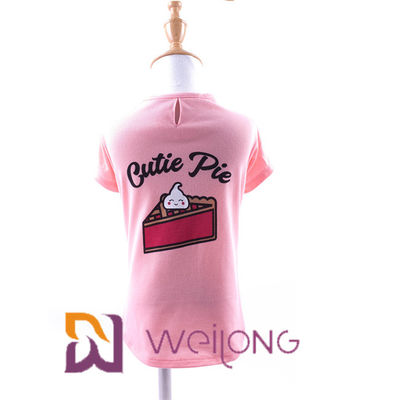 Kaos Musim Semi / Musim Panas yang Dapat Disesuaikan Untuk Anjing Cotton Jersey 180G