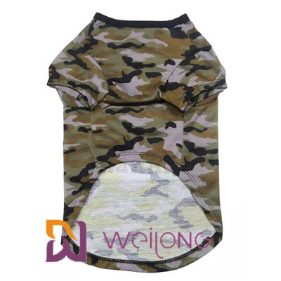 Poly Camo Skull Halloween Pet T Shirt untuk Anjing 100% Poly Jersey 180G