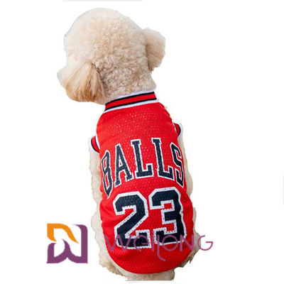 Customizable Print Number Mesh Pet T Shirt Nba Pet Apparel Jerseys