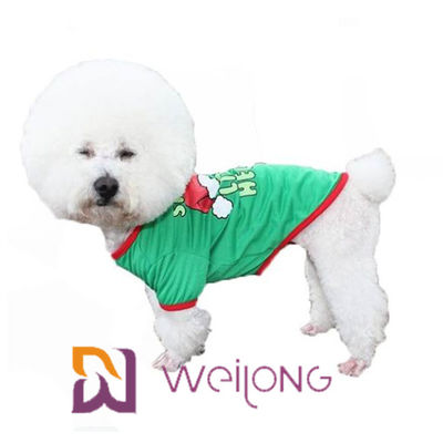 Pola Warna Karet Cetak Kaos Hewan Peliharaan Kaos Natal Anjing yang Disesuaikan
