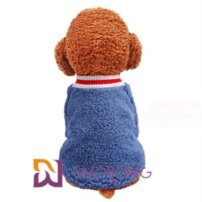 Rib Knit Lengan Pendek Kaos Hewan Peliharaan Tetap Hangat Kaos Sherpa Lembut Untuk Anjing