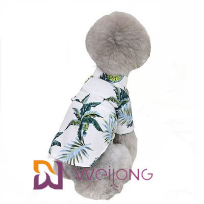 Lengan Pendek Katun Poplin Dog T Shirts Untuk Anjing Bernapas Nyaman