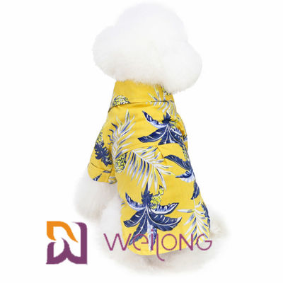 Lengan Pendek Katun Poplin Dog T Shirts Untuk Anjing Bernapas Nyaman