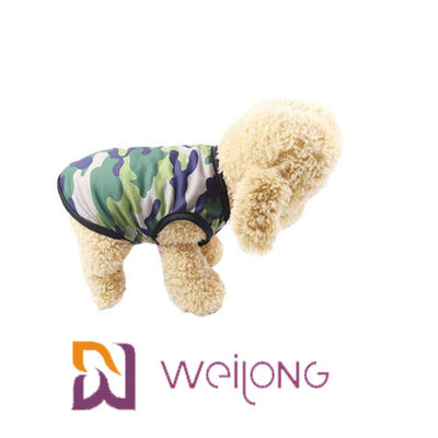 Kemeja Anjing Camo Pakaian Hewan Peliharaan Kaos Polos Tanpa Lengan Warna-warni Mesh Bernapas