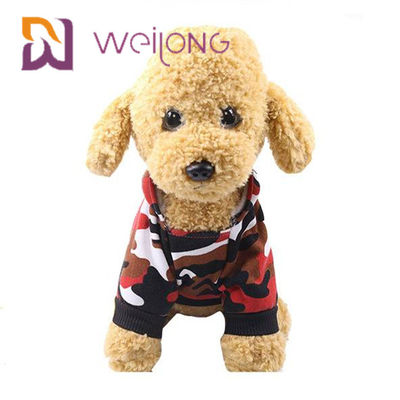 T-Shirt PET Disesuaikan Digital Print Camo Dog Hoodie / Sweatshirt
