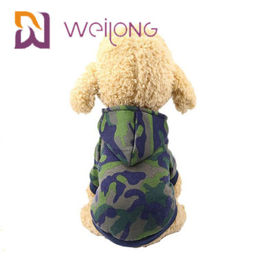 T-Shirt PET Disesuaikan Digital Print Camo Dog Hoodie / Sweatshirt