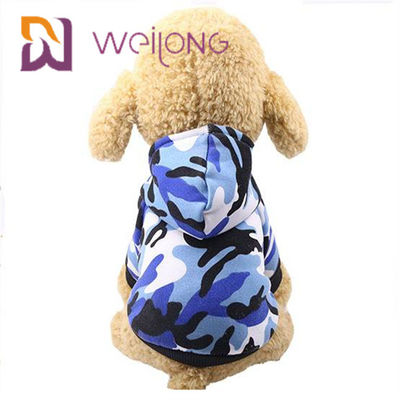 T-Shirt PET Disesuaikan Digital Print Camo Dog Hoodie / Sweatshirt