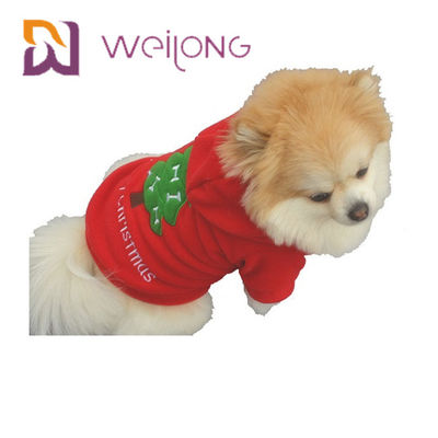 Menyulam Polar Fleece Pet HOODIE Untuk Natal Dog Fleece Hoodie