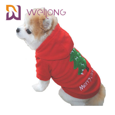 Menyulam Polar Fleece Pet HOODIE Untuk Natal Dog Fleece Hoodie