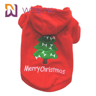 Menyulam Polar Fleece Pet HOODIE Untuk Natal Dog Fleece Hoodie