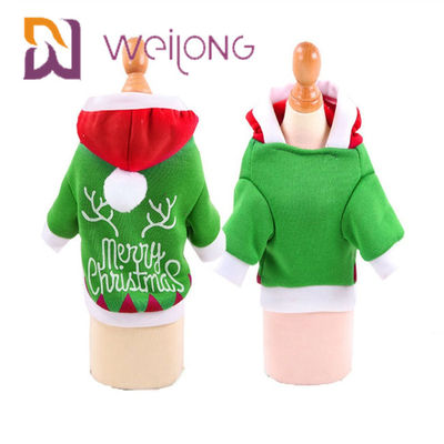 Natal Hoodie Anak Anjing Pakaian Musim Dingin Dengan Santa Claus Snowman Elk Anjing Kucing Pakaian Musim Dingin