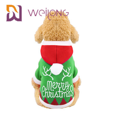 Natal Hoodie Anak Anjing Pakaian Musim Dingin Dengan Santa Claus Snowman Elk Anjing Kucing Pakaian Musim Dingin