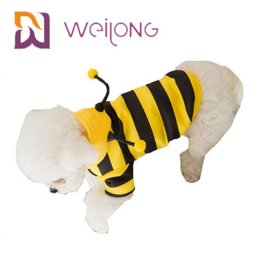 Apis Florea Pakaian Hewan Peliharaan Strip Lebah Kostum Lucu Anjing Hoodie Pakaian