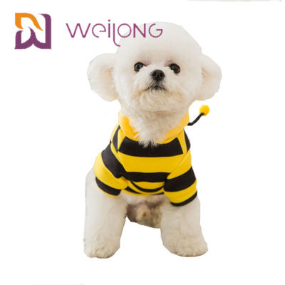 Apis Florea Pakaian Hewan Peliharaan Strip Lebah Kostum Lucu Anjing Hoodie Pakaian