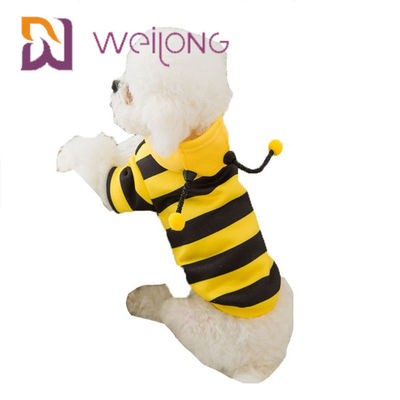 Apis Florea Pakaian Hewan Peliharaan Strip Lebah Kostum Lucu Anjing Hoodie Pakaian