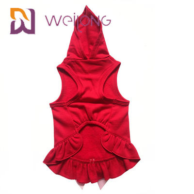 Satin Busur Dicetak Golden Rusa Anjing Mantel Musim Dingin Merah Natal Hoodie untuk Anjing Kucing