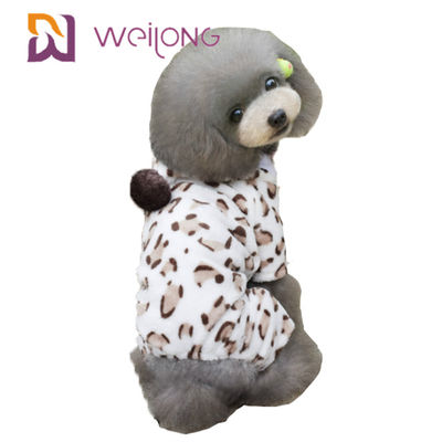 Customizable 100% Poly Print Pet Piyama Untuk Musim Gugur / Musim Dingin Anjing Flanel Piyama