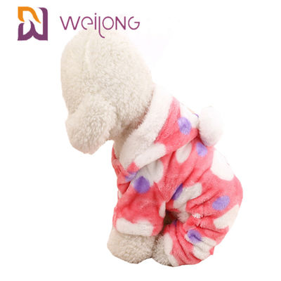 Customizable 100% Poly Print Pet Piyama Untuk Musim Gugur / Musim Dingin Anjing Flanel Piyama