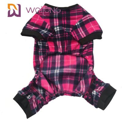 Hangat Poly Fleece Dog Piyama Busur yang Dapat Disesuaikan untuk Musim Gugur dan Musim Dingin