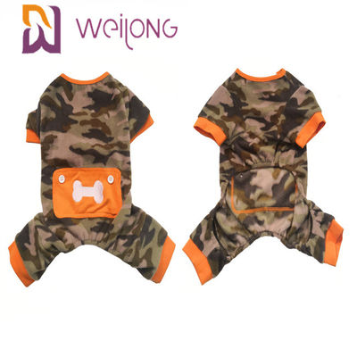Poly Fleece Winter Pet Piyama Camo Skull Dog Fleece Onesie
