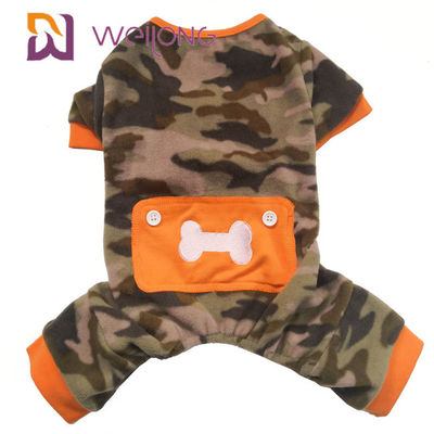 Poly Fleece Winter Pet Piyama Camo Skull Dog Fleece Onesie