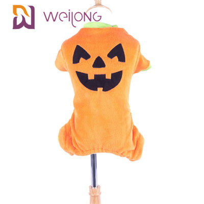 Musim Gugur Bordir Wajah Kucing Anjing Piyama Hewan Peliharaan Halloween Labu Piyama Liburan Hewan Peliharaan